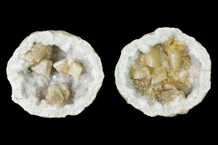 Keokuk Quartz Geode with Calcite Crystals - Iowa #144701